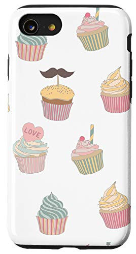 iPhone SE 2020  7  8 White Cupcake Pattern Gift Phone Case