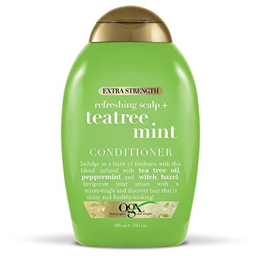 OGX Extra Strength Refreshing Scalp  Teatree Mint Conditioner Invigorating Conditioner with Tea Tree   Peppermint Oil   Witch Hazel Paraben-Free Sulfate-Free Surfactants 13 fl oz