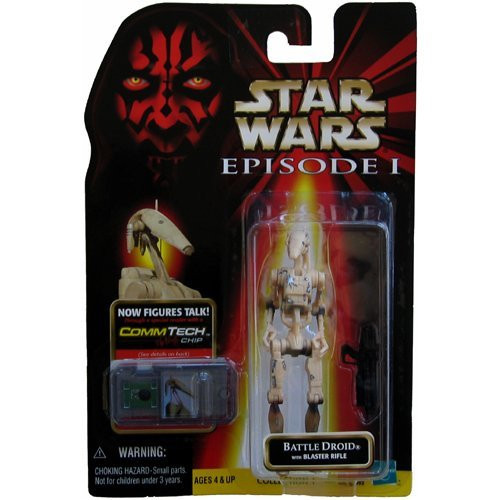 Star Wars Episode 1 Figure Battle Droid Shot Comm-Tech