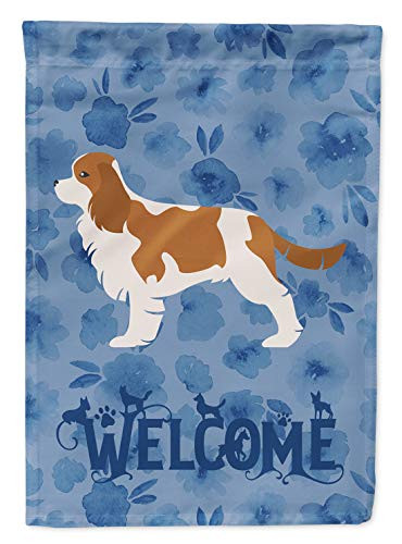 Carolines Treasures CK6176GF Cavalier King Charles Spaniel Welcome Flag Garden Size Small Multicolor