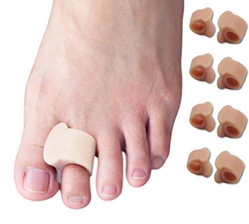 Toe Separator Bunion Corrector  Gel Big Toe Spacers to Help Treat Bunions or Straighten Hammer Toes_ Straightener Spreader for Bent Toes   Crooked Splint for Womens or Mens Feet Small