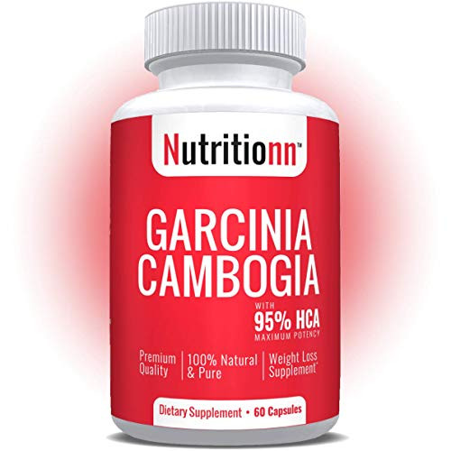 Garcinia Cambogia 95 HCA by Nutritionn - 1400 mg of Premium 100 Natural Garcinia Cambogia Extract per Serving - Appetite Suppression Pills for Diet   Weight Loss