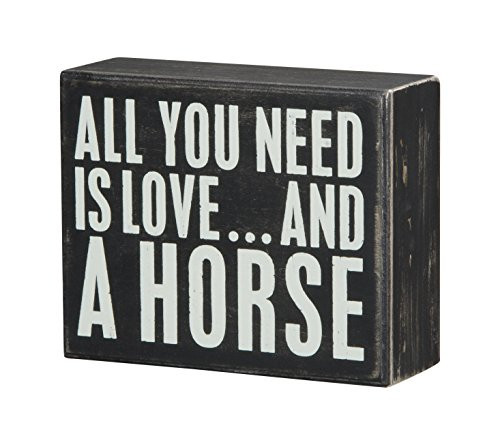 Primitives by Kathy Classic Box Sign, 5" x 4", A Horse