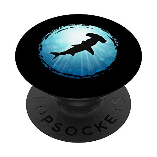 Hammerhead Shark Ocean Scuba Diving Freediving Fun Gadget PopSockets Grip and Stand for Phones and Tablets