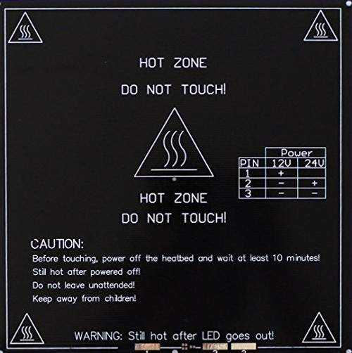 RepRap MK3 Heatbed Heated Bed Heat Bed 3mm Aluminum PCB Board Heat Bed 12V24V Dual Power for RepRap 3D Drucker Printer Prusa i3 with Thermistor   Wire