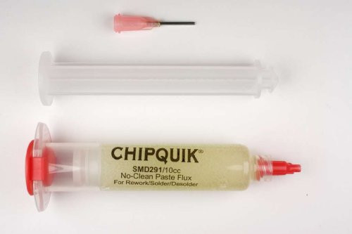 Chipquik Tack Flux no clean in a 10cc syringe wplunger   tip - SMD291