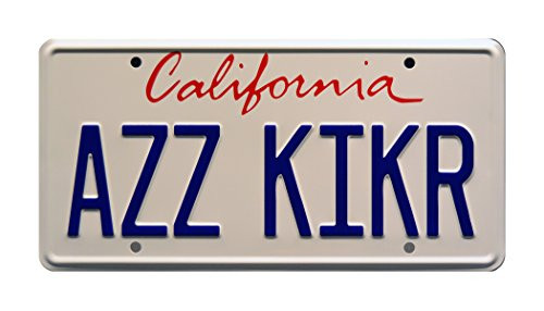 Celebrity Machines Con Air  AZZ KIKR  Metal Stamped License Plate