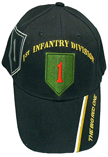 Officially Licensed US Army Infantry Division Black Embroidered Baseball Cap - Multiple Divisions Available 1st Infantry