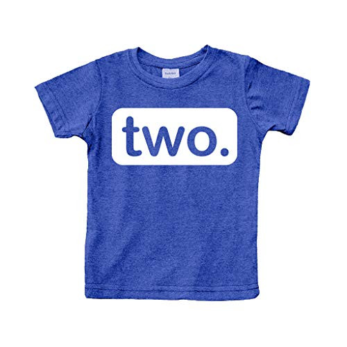 2nd Birthday Shirt boy 2 Year Old Toddler Kids Outfit Second Two t-Shirt Party Charcoal Blue 2 Years