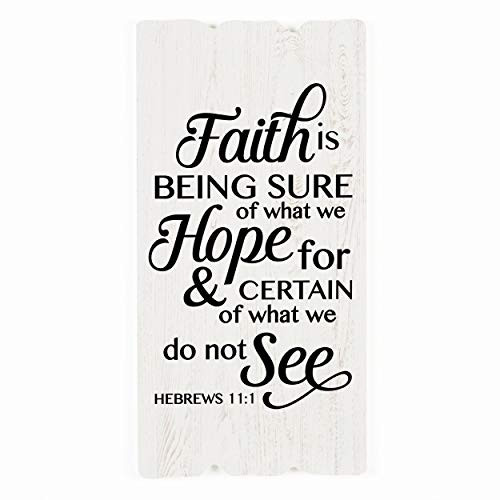 P_ Graham Dunn Faith is Being Sure Classic White 12 x 6 Pine Wood Decorative Pallet Sign P_ Graham Dunn Faith is Being Sure Classic White 12 x 6 Pine Wood Decorative Pallet Sign