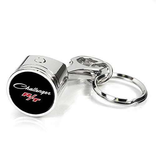 iPick Image for - Dodge Challenger RT Classic Piston Style Chrome Metal Key Chain