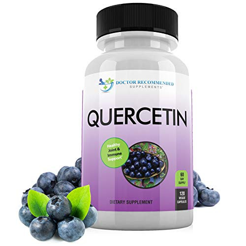 Quercetin 1000mg Per Serving - 120 Veggie Capsules Vitamin Supplement to Support Cardiovascular Health Immune Response and Anti-inflammatory 60 Day Supply Vegan and Non-GMO
