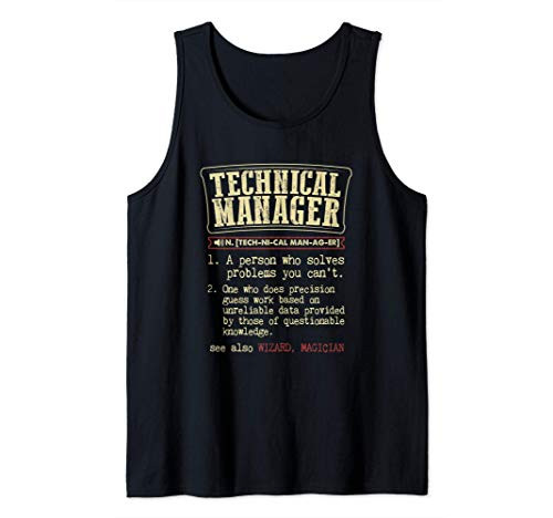 Tech Manager Gift Funny Dictionary Definition Tank Top