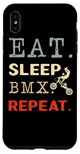 iPhone XS Max Eat Sleep Bmx Repeat Brake Wheel Ride Bicycle Cycling Bike Case