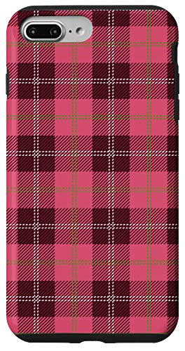 iPhone 7 Plus8 Plus Square Raspberry Pink Plaid Case