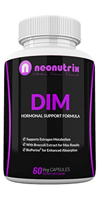 DIM Supplement 150 mg for Menopause Relief Hot Flashes Hormonal Acne Solution - Estrogen Balance Pills for Women Infused with Bioperine Broccoli Calcium D Glucarate 60 DIM Capsules by Neonutrix DIM Supplement 150 mg for Menopause Relief Hot Flashes Hormonal Acne Solution - Estrogen Balance Pills for Women Infused with Bioperine Broccoli Calcium D Glucarate 60 DIM Capsules by Neonutrix