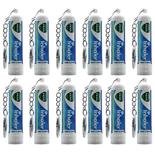 12 x Vicks Inhaler Nasal Vapor Breather Tubes -0_5ML Tubes-12 - Pack of 12