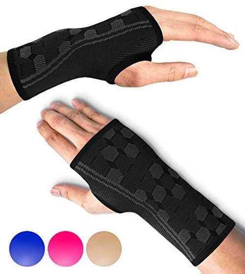 Sparthos Wrist Support Sleeves Pair  Compression Wrist Brace for Men and Women - Carpal Tunnel Tendonitis Arthritis Pain Relief Wrist Pain Strains Sprains Bursitis Improve Circulation Black-L Sparthos Wrist Support Sleeves Pair  Compression Wrist Brace for Men and Women - Carpal Tunnel Tendonitis Arthritis Pain Relief Wrist Pain Strains Sprains Bursitis Improve Circulation Black-L