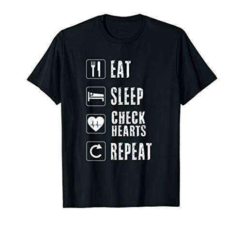 Cardiac Nurse Gift EKG CVT Cath Lab Nursing Heart Beat Tech T-Shirt