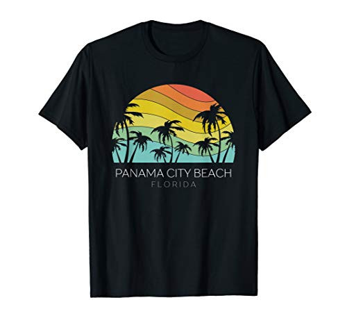 Panama City Beach Florida Retro Souvenir Summer Keys Surf T-Shirt