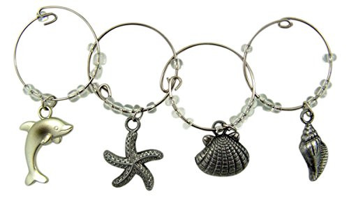Unique Beach Themed Wine Charms