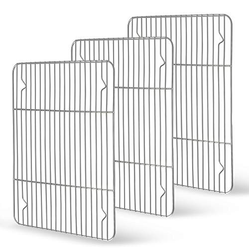 TeamFar Baking Rack Cooling Roasting Rack Stainless Steel for Baking Sheet Oven Pan Healthy Rust Free Oven Dishwasher Safe - Set of 3 15_2x11_1 TeamFar Baking Rack Cooling Roasting Rack Stainless Steel for Baking Sheet Oven Pan Healthy Rust Free Oven Dishwasher Safe - Set of 3 15_2x11_1
