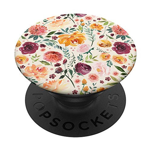 Western Pioneer Watercolor Floral with Watercolor Flowers PopSockets PopGrip Swappable Grip for Phones   Tablets