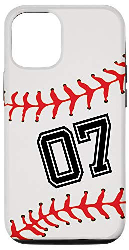 iPhone 1212 Pro Baseball Player 07 Back No 07 Baseball Jersey Number Gift Case