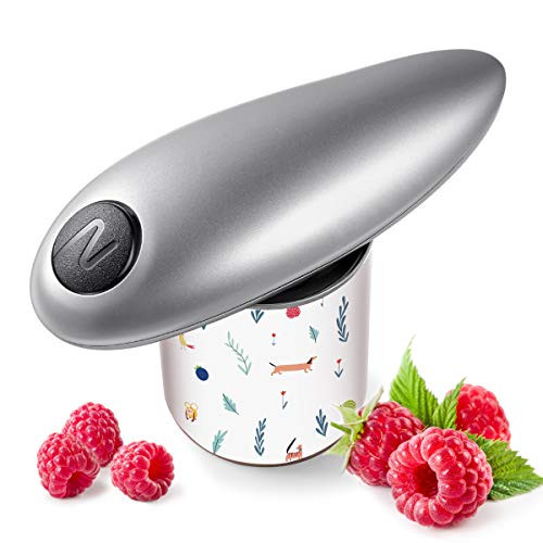 Electric Can Opener Restaurant Can Opener with One-Key Automatic Opening Smooth Edge Battery Powered Can Openers for Chefs Arthritis Weak Hands