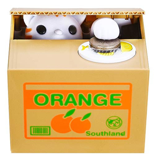 Cat Stealing Money Bank Piggy Bank for Kids Coin Bank for Money Saving Automatic Stealing Money with English Speaking Creative Gift Cat Stealing Money Bank Piggy Bank for Kids Coin Bank for Money Saving Automatic Stealing Money with English Speaking Creative Gift