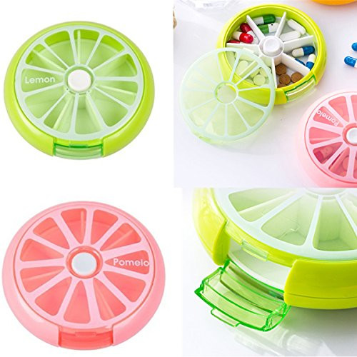 2 Pcs Weekly Pill Box 3 Times 7 Compartments Large Medicine Pill Organizer