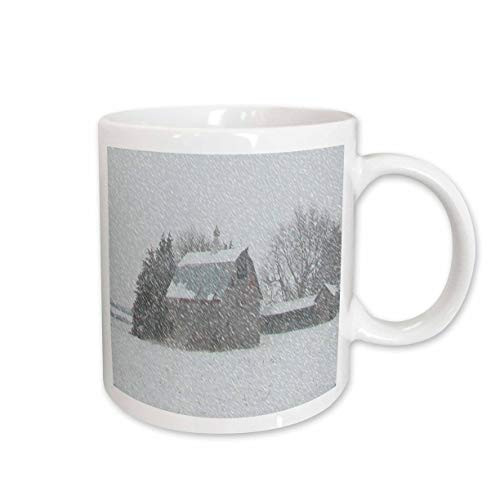 3dRose Winter Barn Ceramic Mug 15-Ounce