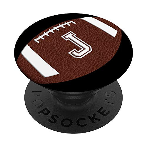American Football Player Initial J Letter Monogram Name J PopSockets PopGrip Swappable Grip for Phones   Tablets
