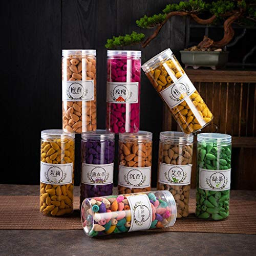 Incense Cones Natural Backflow Incense Cones Sandalwood Backflow Incense Tower More Fragrances for Choice Approx 200PCsBox Sandalwood scent