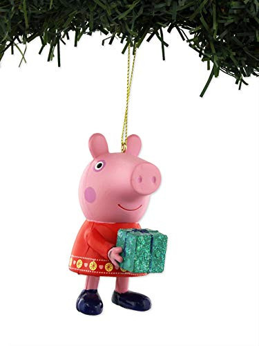 Kurt Adler Peppa Pig Christmas Holiday Ornament with Gift Box One Size Peppa Pig Gift