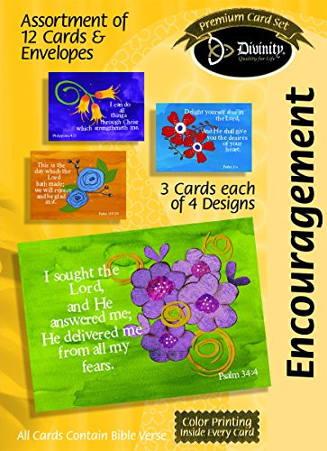 Divinity Boutique Greeting Card Assortment: Encouragement, Paper Flowers (22178N)