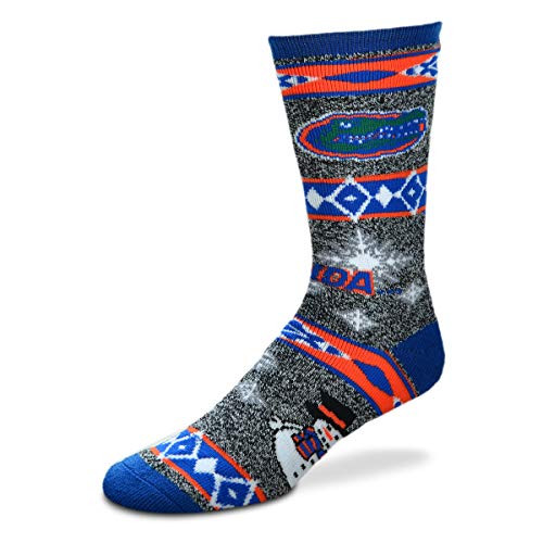 For Bare Feet NCAA Ugly Christmas Holiday Snowman Socks-Florida Gators-Large For Bare Feet NCAA Ugly Christmas Holiday Snowman Socks-Florida Gators-Large