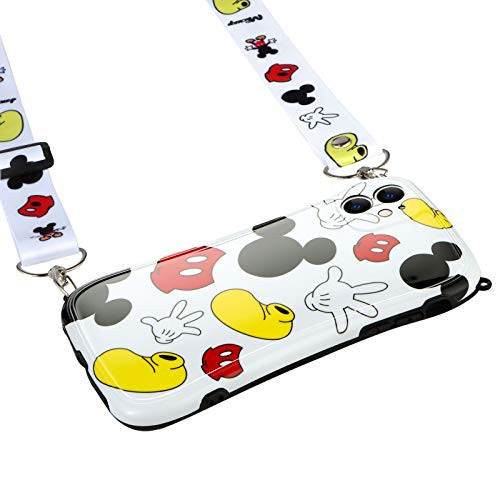DISNEY COLLECTION iPhone 11 Case IMD Cartoon Mickey Pattern Small Waist Design Case with Creative Long Strap Rope Full Protection Soft TPU Bumper Shockproof Cover for iPhone 11 6_1 inch DISNEY COLLECTION iPhone 11 Case IMD Cartoon Mickey Pattern Small Waist Design Case with Creative Long Strap Rope Full Protection Soft TPU Bumper Shockproof Cover for iPhone 11 6_1 inch