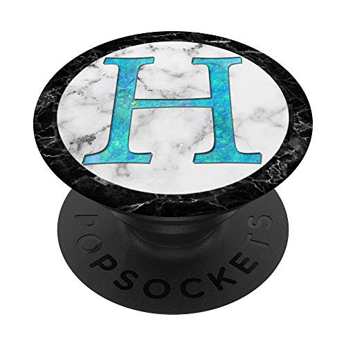 Blue Green Letter H On White Gray Black Marbled Look PopSockets PopGrip Swappable Grip for Phones Tablets Blue Green Letter H On White Gray Black Marbled Look PopSockets PopGrip Swappable Grip for Phones Tablets