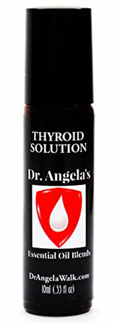 Dr_ Angela Walk Thyroid Solution Essential Oil Blend  100 Pure Therapeutic Grade Frankincense Myrrh Lemongrass Clary Sage   Clove Organic Coconut Oil All-Natural Support  10ml Roll-On Bottle