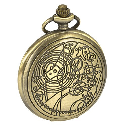 SIBOSUN Pocket Watch Doctor Who Confession Dial Gears Pattern Dr_ Who Quartz Chain Box