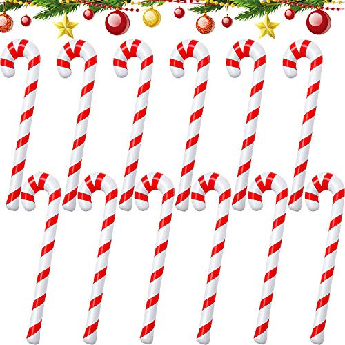 12 Pieces Inflatable Candy Canes Christmas Candy Canes Balloons for Party Decorations Outdoor Candy Canes Decorations Christmas Decoration Crafts Supplies Red 12 Pieces Inflatable Candy Canes Christmas Candy Canes Balloons for Party Decorations Outdoor Candy Canes Decorations Christmas Decoration Crafts Supplies Red
