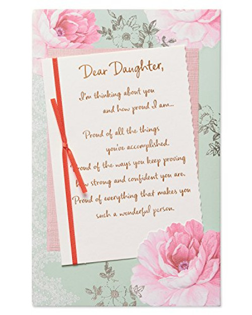 American Greetings Birthday Greeting Card for Daughter (Pink Flowers) American Greetings Birthday Greeting Card for Daughter (Pink Flowers)