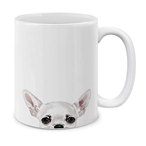 MUGBREW White Chihuahua Ceramic Coffee Mug Tea Cup 11 OZ MUGBREW White Chihuahua Ceramic Coffee Mug Tea Cup 11 OZ