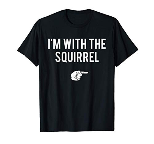 Im With Squirrel Halloween Costume Party Matching Couple T-Shirt