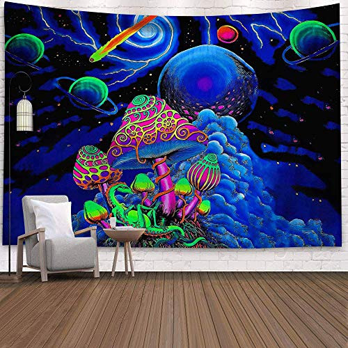 Holcuva Psychedelic Tapestry Trippy Tapestry Mushroom Tapestry Galaxy Starry Sky Tapestry Universe Planet Tapestry Wall Hanging for Bedroom Living Room Dorm Decor Blue 59_1 x 82_7 Holcuva Psychedelic Tapestry Trippy Tapestry Mushroom Tapestry Galaxy Starry Sky Tapestry Universe Planet Tapestry Wall Hanging for Bedroom Living Room Dorm Decor Blue 59_1 x 82_7