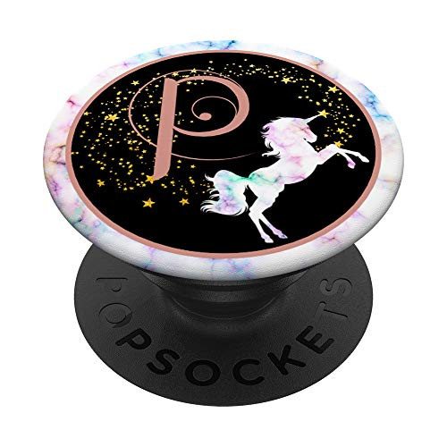 Rose Pink Letter P Initial Unicorn Monogram PopSockets PopGrip Swappable Grip for Phones Tablets Rose Pink Letter P Initial Unicorn Monogram PopSockets PopGrip Swappable Grip for Phones Tablets
