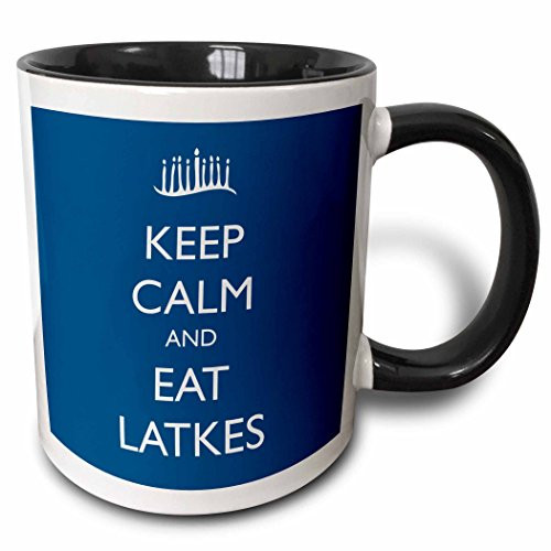 3dRose 163812_4 Keep Calm And Eat Latkes Blue Two Tone Mug 11 oz Multicolor 3dRose 163812_4 Keep Calm And Eat Latkes Blue Two Tone Mug 11 oz Multicolor