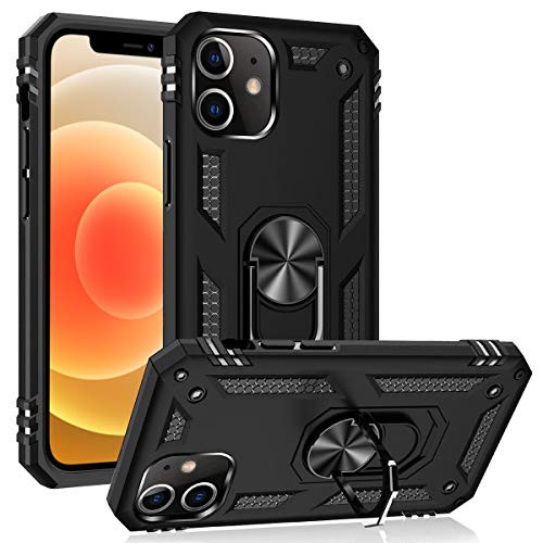 ADDIT Phone Case for iPhone 12iPhone 12 Pro Military Grade Protective iPhone 12 Pro Cases Cover with Ring Car Mount Kickstand for iPhone 12iPhone 12 Pro 6_1 - Black ADDIT Phone Case for iPhone 12iPhone 12 Pro Military Grade Protective iPhone 12 Pro Cases Cover with Ring Car Mount Kickstand for iPhone 12iPhone 12 Pro 6_1 - Black