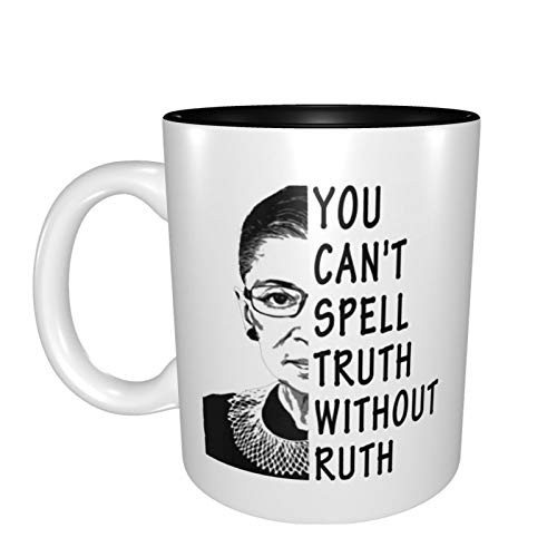 Notorious RBG Coffee Mug Ruth Bader Ginsburg Feminist Mugs for Women Lawyers Law Students Judges White Ceramic Tea Cup 11oz